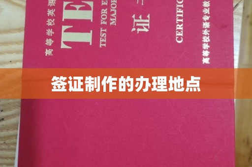 龙胜签证制作的办理地点