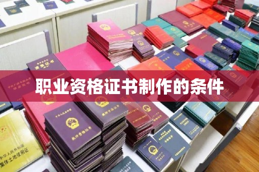 龙胜职业资格证书制作的条件