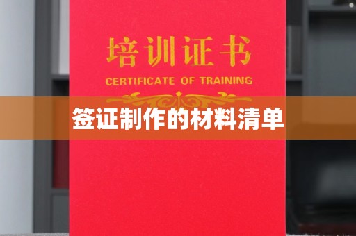 龙胜签证制作的材料清单