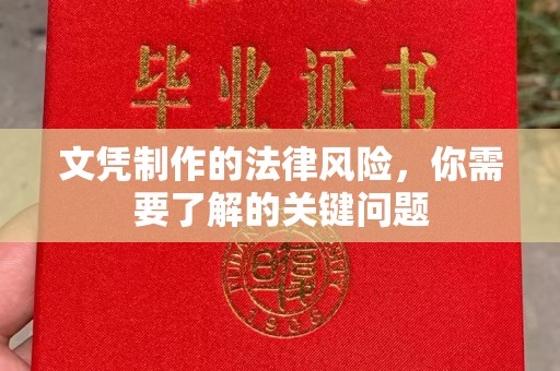 龙胜文凭制作的法律风险，你需要了解的关键问题