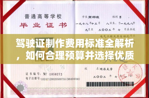 龙胜驾驶证制作费用标准全解析，如何合理预算并选择优质服务？