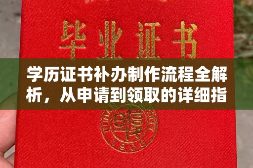龙胜学历证书补办制作流程全解析，从申请到领取的详细指南